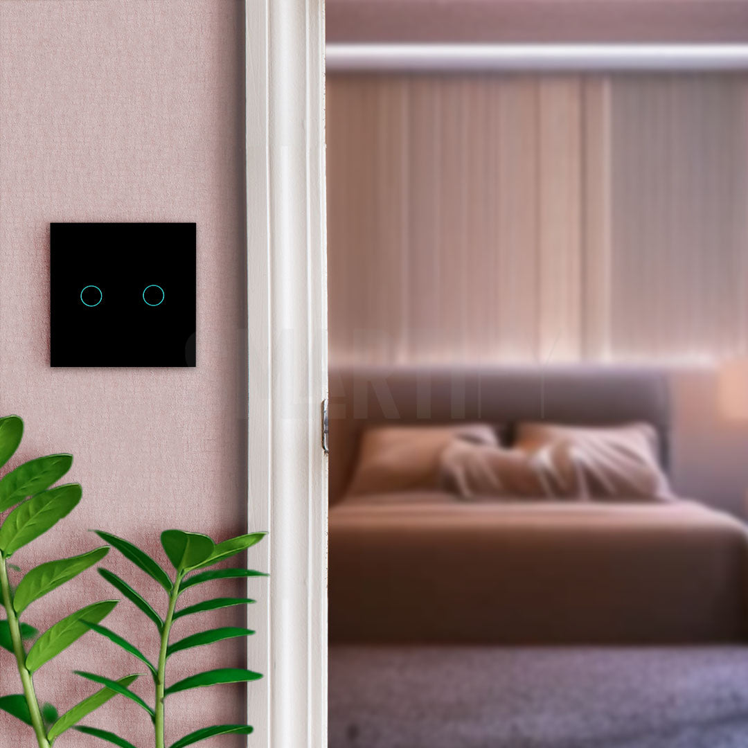 Interruptor Inteligente de Luz WiFi 2 botões Smartify - Preto - Smartify - Casa Inteligente - Smart Home - Domotica - Casas Inteligentes