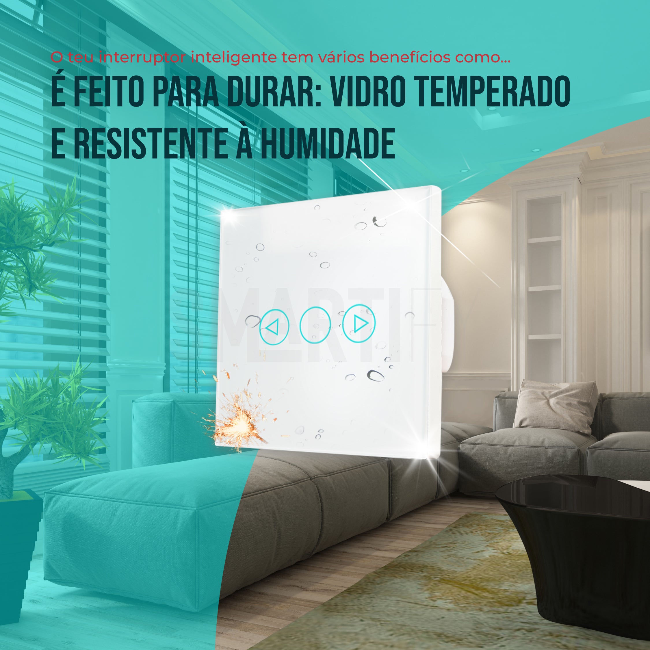 Interruptor Inteligente de Luz WiFi Dimmer Smartify - Branco - Smartify - Casa Inteligente - Smart Home - Domotica - Casas Inteligentes