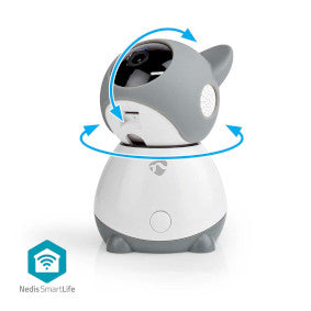 CâmaraIP inteligente Nedis monitoriza a casa, grava som e movimento, visão noturna, controlo remoto, sensor de climatização integração fácil com a appSmartLife.
