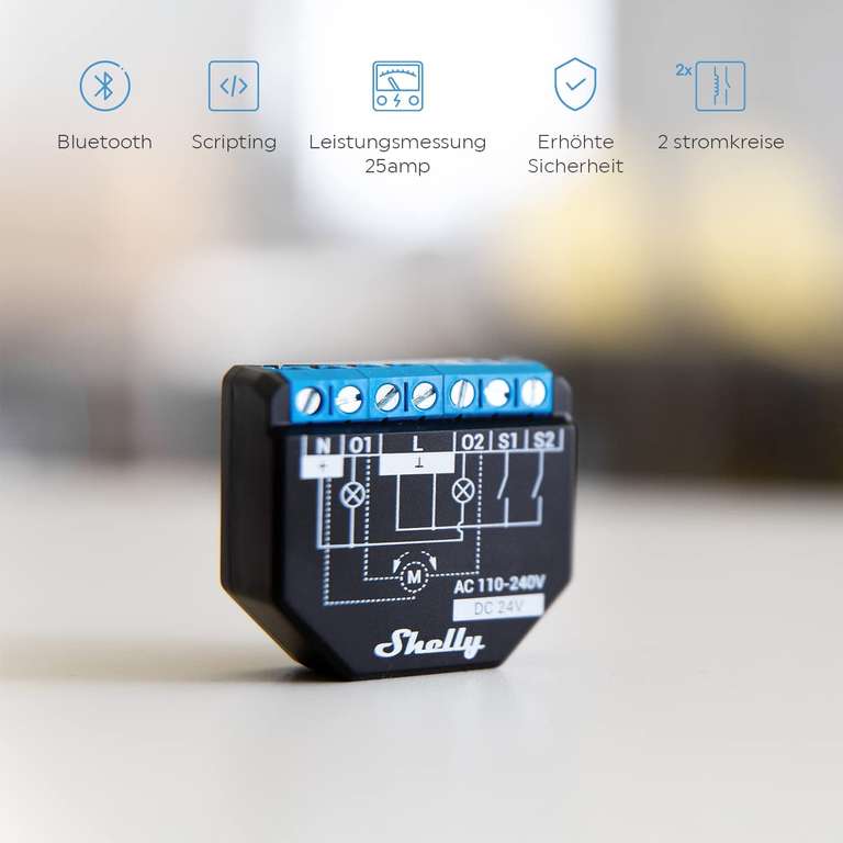 Shelly 2PM Plus - Módulo WiFi/BT - Smartify - Casa Inteligente - Smart Home - Domotica - Casas Inteligentes