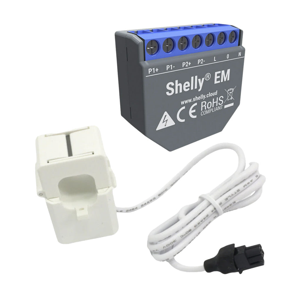 Combo Shelly EM + Núcleo 120A Módulo WiFi